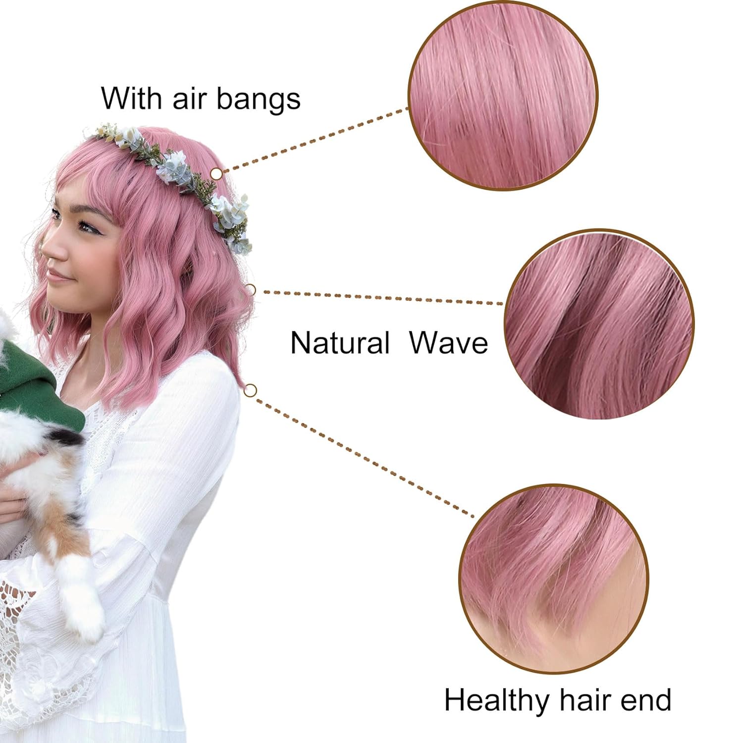 Vibrant Pastel Wig for Fun and Playful Styles